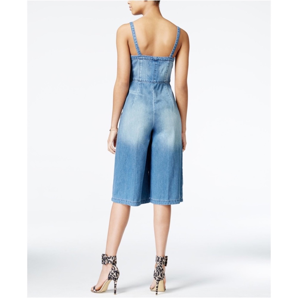 GUESS Culotte Denim Jumpsuit - Size 4 - Picture 4 of 15